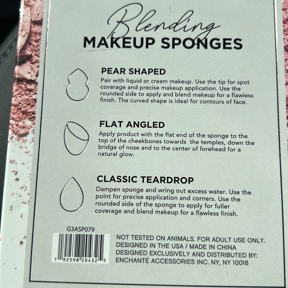 Blending Makeup sponges by Ellen Tracy NWT for dry or wet applications - Picture 2 of 2